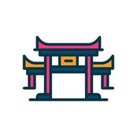 ícone do portão torii para seu site, celular, apresentação e design de logotipo. vetor