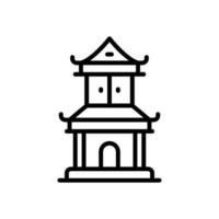 ícone do templo chinês para seu site, celular, apresentação e design de logotipo. vetor