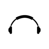 música dj e design de logotipo de podcast ícone de fone de ouvido vetor