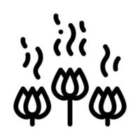 ilustração de contorno vetorial de ícone de odor aromático de flor vetor