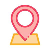 ícone de marca de localização gps da loja virtual ilustração de contorno vetorial vetor