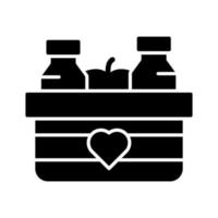 ícone de vetor de doação de alimentos