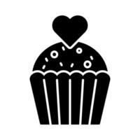 ícone de vetor de cupcake