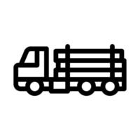 log ilustração do contorno do vetor do ícone do caminhão de entrega