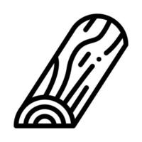 ilustração de contorno vetorial de ícone de meio tronco de madeira vetor