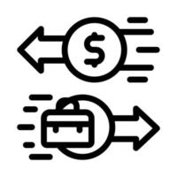ilustração de contorno vetorial de ícone de pagamento de serviço comercial vetor