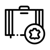 ilustração de contorno vetorial de ícone de bagagem de couro vetor