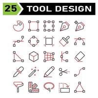 conjunto de ícones da internet das coisas inclui desbravador, forma, ferramenta, desenhar, colheita, pintura, cor, arte, âncora, edição, vetor, ponto, ferramenta caneta, desenhar, menos, mais, linha, círculo, pincel, editar, caixa, armazenamento vetor