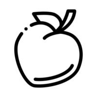 ilustração de contorno vetorial de ícone de fruta em forma de coração vetor