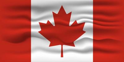 acenando a bandeira do país Canadá. ilustração vetorial. vetor