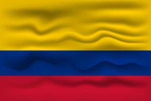 acenando a bandeira do país Colômbia. ilustração vetorial. vetor