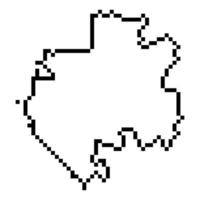mapa de pixels do gabão. ilustração vetorial. vetor