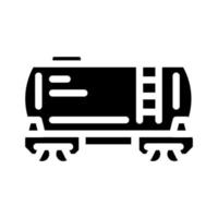 ilustração vetorial de ícone de glifo de carruagem de tanque vetor