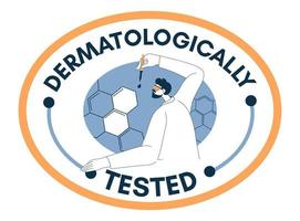 ingredientes e produtos testados dermatologicamente vetor