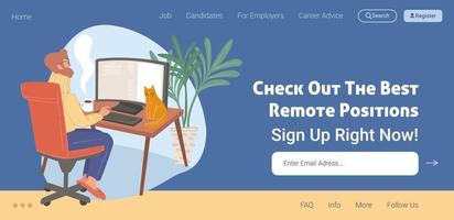 confira as melhores posições remotas inscreva-se agora web vetor