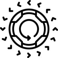 ícone de linha para circular vetor