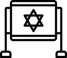 ícone de linha para israelense vetor