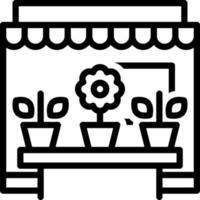 ícone de linha para floristas vetor