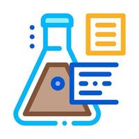 ilustração de contorno vetorial de ícone de estudo de gás in vitro vetor