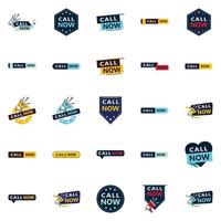 25 banners tipográficos versáteis para promover chamadas em várias plataformas vetor