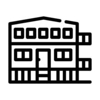 casa móvel na ilustração vetorial do ícone da linha de palafitas vetor