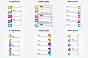 este conjunto de infográficos vetoriais é perfeito para anunciar em um folheto. folheto. ou revista. vetor