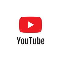 coleção de logotipos do youtube com design plano vetor