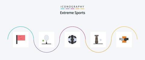 pacote de ícones do esporte plano 5, incluindo soco. boxe. futebol americano. esporte. bastão vetor