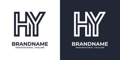 logotipo de monograma hy simples, adequado para qualquer negócio com inicial hy ou yh. vetor