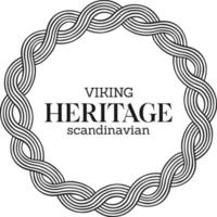 contorno de ornamento de redemoinho de herança escandinava vintage viking vetor