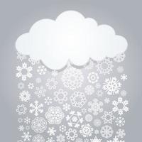 de uma nuvem está nevando. uma ilustração vetorial vetor