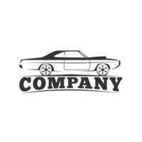 design de logotipo de carro antigo vetor