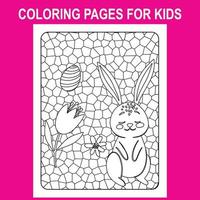 imprimir páginas para colorir de vidro para crianças, páginas para colorir de páscoa imagem nº 13 vetor