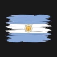 vetor de pincel de bandeira argentina