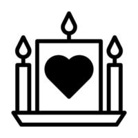 vela dualtone preto valentine ilustração vetor e ícone do logotipo ano novo ícone perfeito.