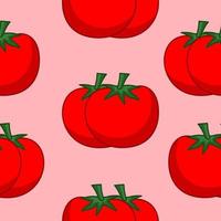 ilustração vetorial de tomate padrão premium vetor