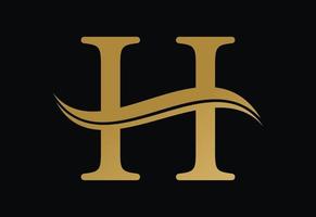modelo de design de logotipo letra h, ilustração vetorial vetor