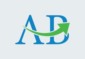 design inicial do logotipo da letra ab, conceito de design vetorial vetor