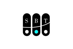 design de logotipo de letra e alfabeto sbt vetor