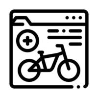 ícone de informações de serviços de compartilhamento de bicicletas ilustração de contorno vetorial vetor