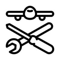 ilustração de contorno vetorial de ícone de instrumentos de avião vetor