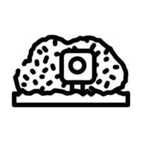 ilustração em vetor de ícone de linha de gadget de armadilha de foto