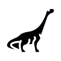antarctosaurus apatosaurus argentinosaurus ícone do glifo do dinossauro ilustração vetorial vetor