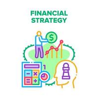 cor do conceito de vetor de planejamento de estratégia financeira