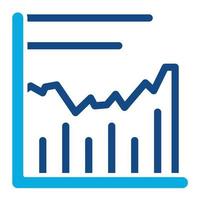 djia glifo ícone de duas cores vetor