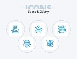 espaço e design de ícones do pacote de ícones azuis da galáxia 5. . exoesqueleto. . espaço vetor