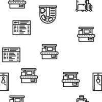 padrão sem emenda de vetor de equipamento eletrônico de aeroporto