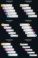 use o pacote de infográficos do vetor 6 para mostrar suas ideias de negócios de maneira profissional.