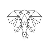 ilustração lowpoly de elefante vetor