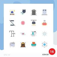 16 ícones criativos sinais e símbolos modernos de dispositivos de lixeira de hardware de telefone comprando pacote editável de elementos de design de vetores criativos